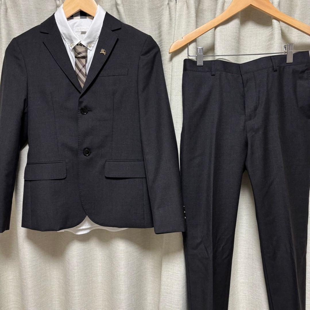 希少　バーバリーブランドスーツ　セット　ネクタイ　卒業式150