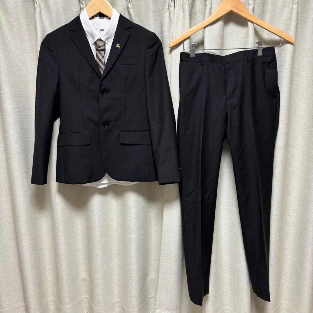 希少　バーバリーブランドスーツ　セット　ネクタイ　卒業式150