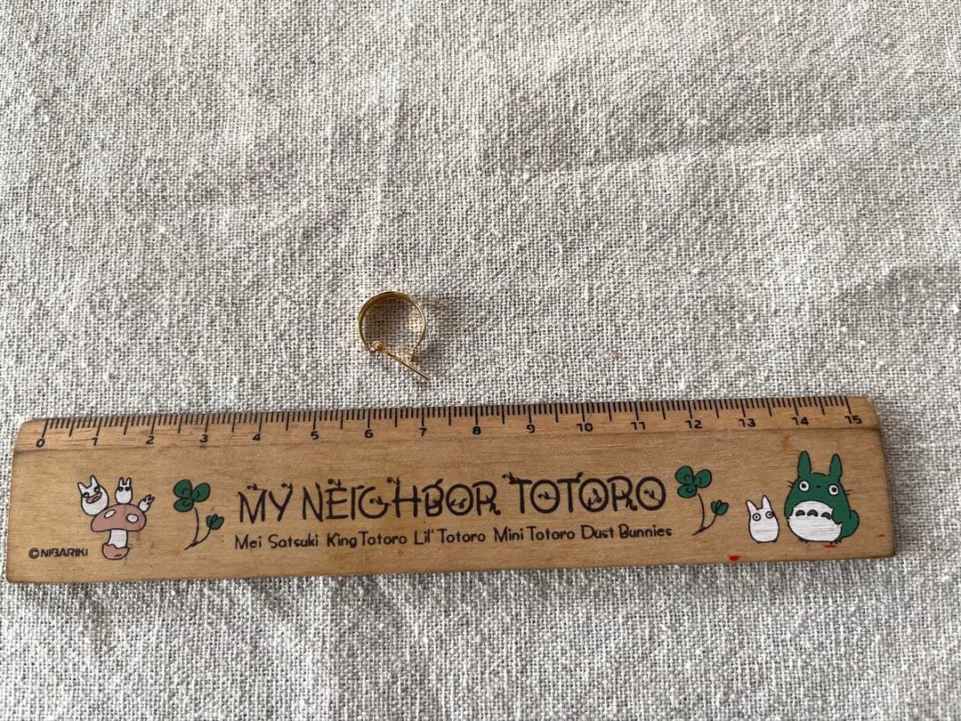 K18 ゴールド フープピアス 片耳用