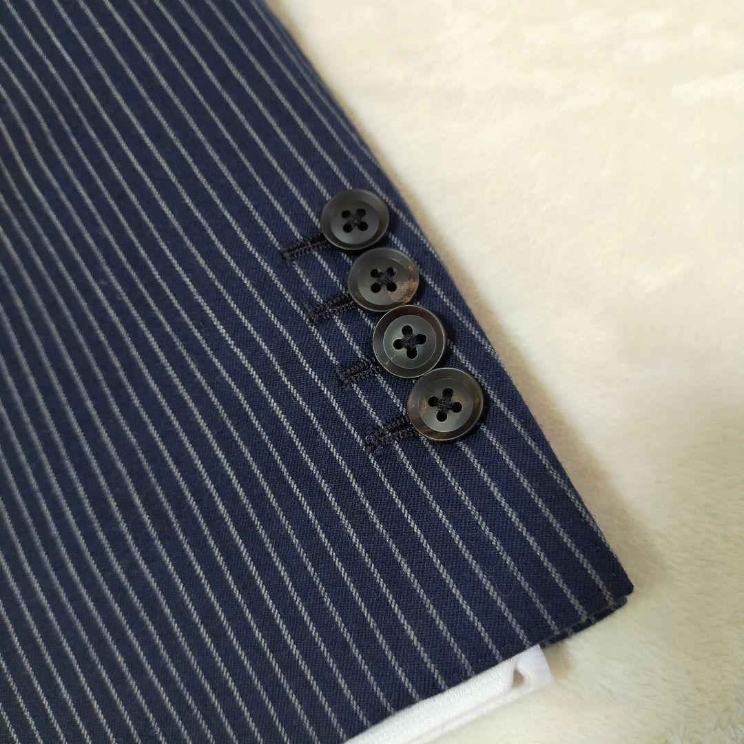 美品　大きいサイズAB8　スーツセレクト　チョークストライプ柄　ビジネススーツ