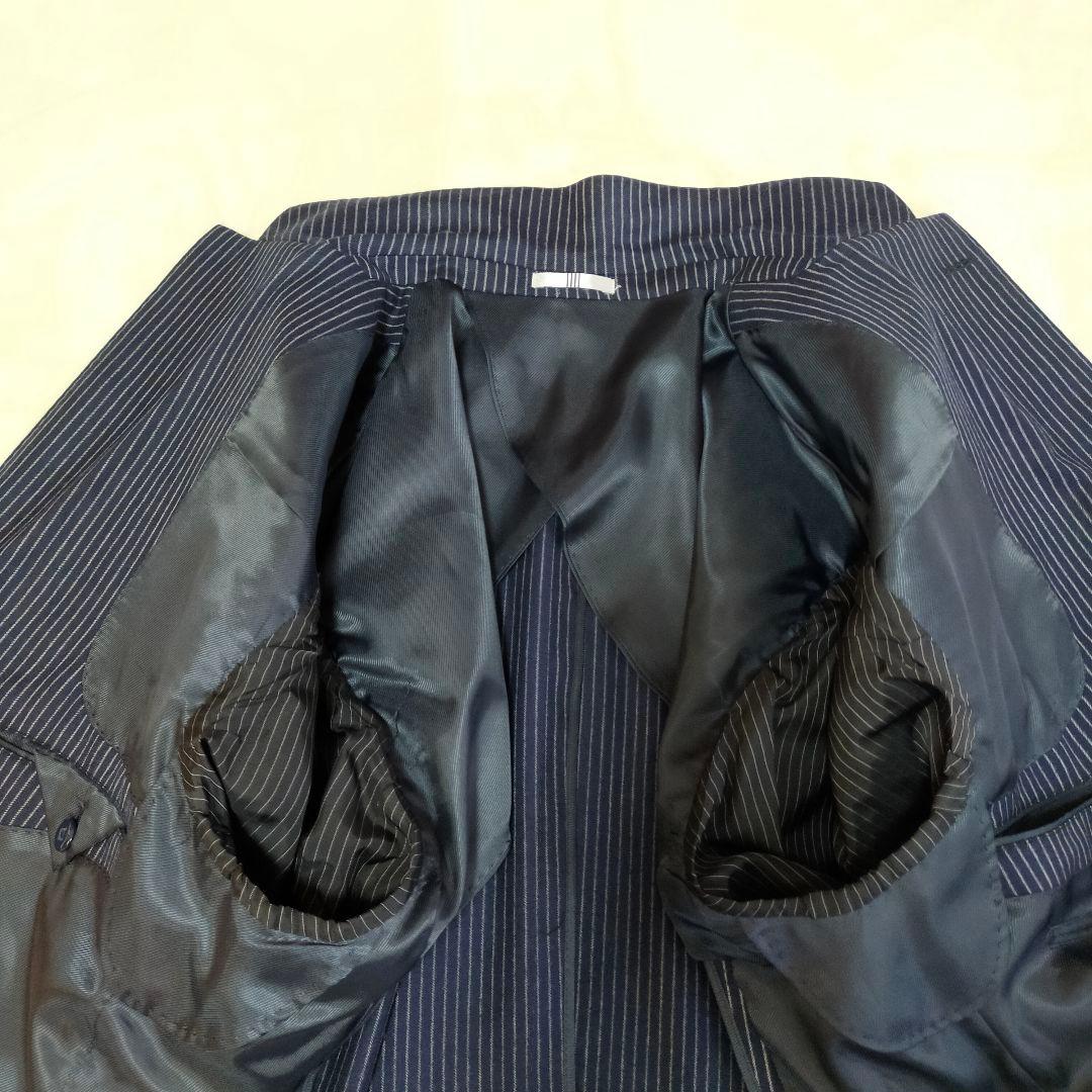 美品　大きいサイズAB8　スーツセレクト　チョークストライプ柄　ビジネススーツ