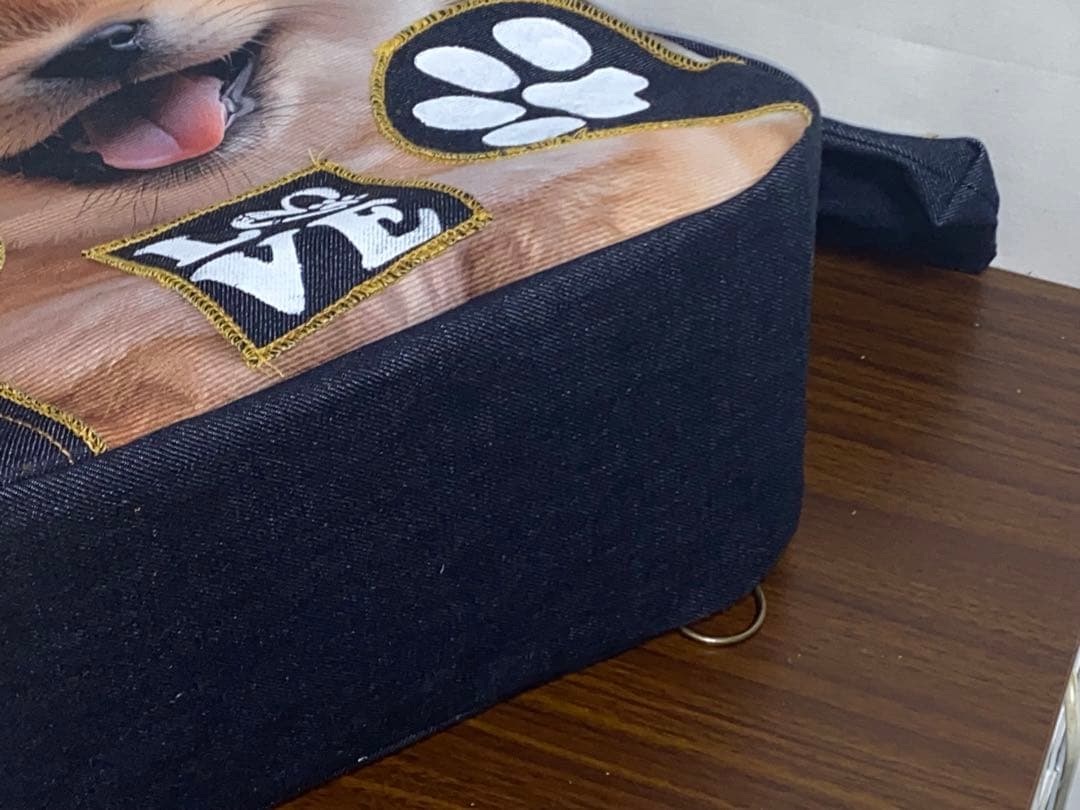 ☆ハンドメイド☆岡山デニム☆子犬☆柴犬☆4wayボストンバッグ