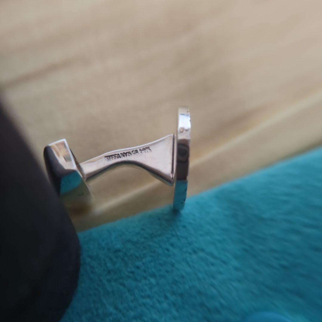 【未使用】ティファニー　14K x SV925　オーバル　カフス　カフリンクス