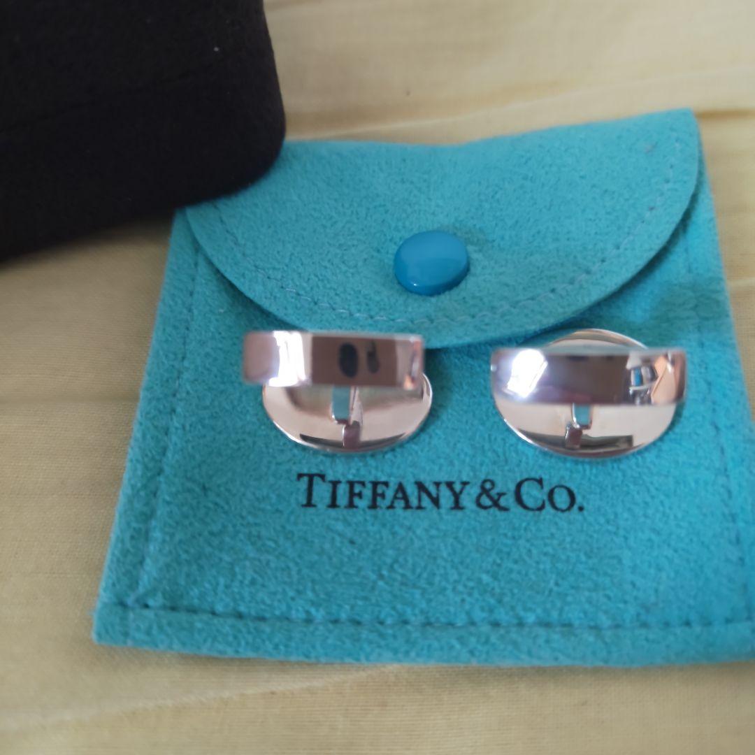 【未使用】ティファニー　14K x SV925　オーバル　カフス　カフリンクス