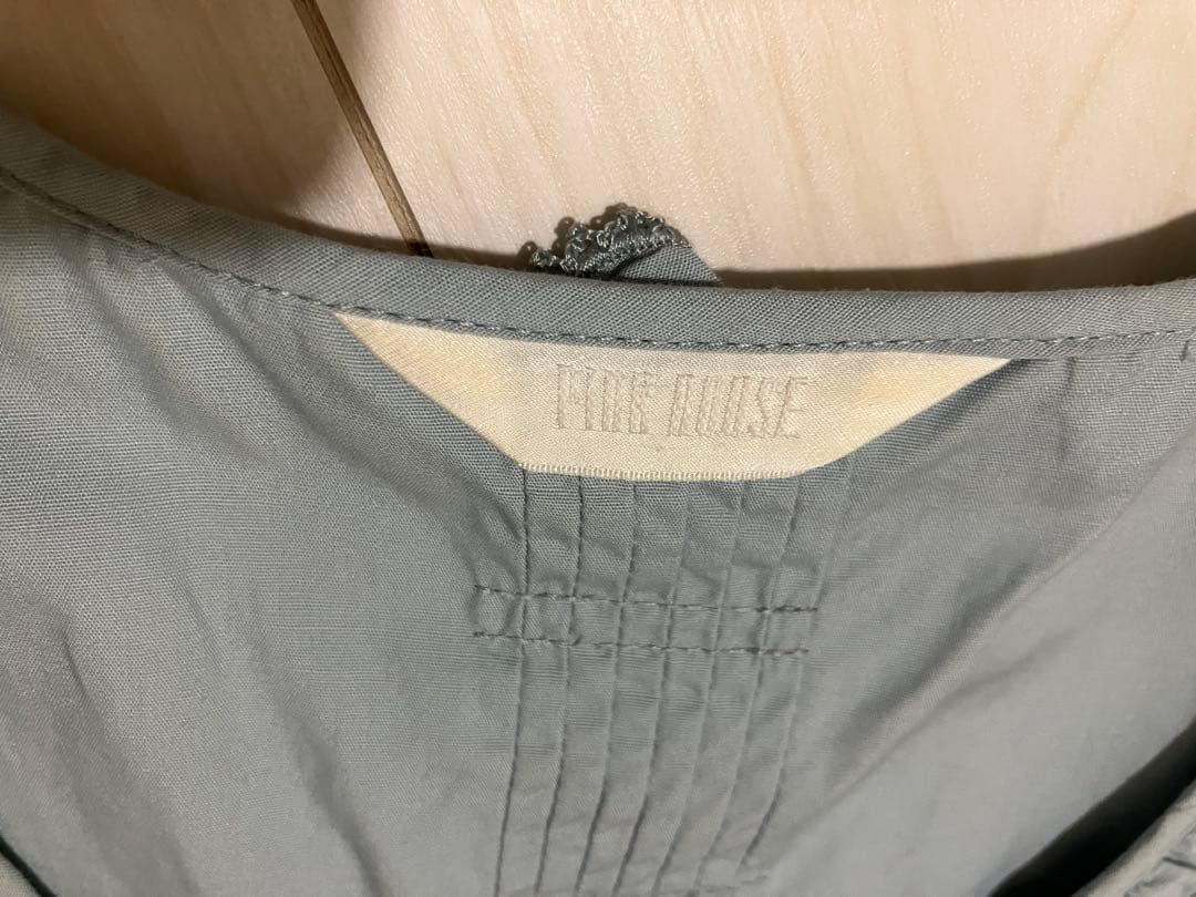 ピンクハウス うさぎ 刺繍 ブルーグレー 半袖チュニック