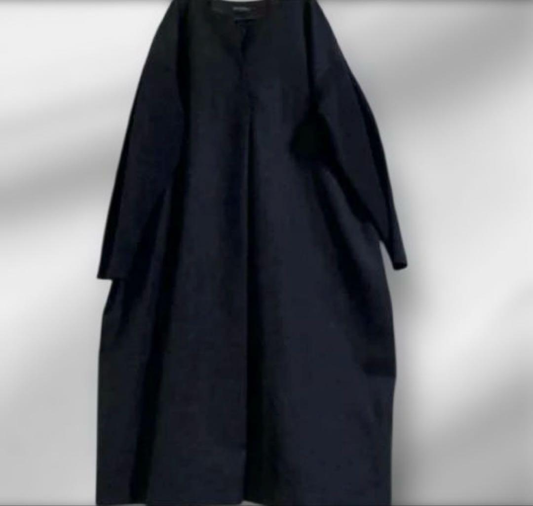 大きいサイズ！23区/袖リブ切り替え/ウールワンピース/44/近年