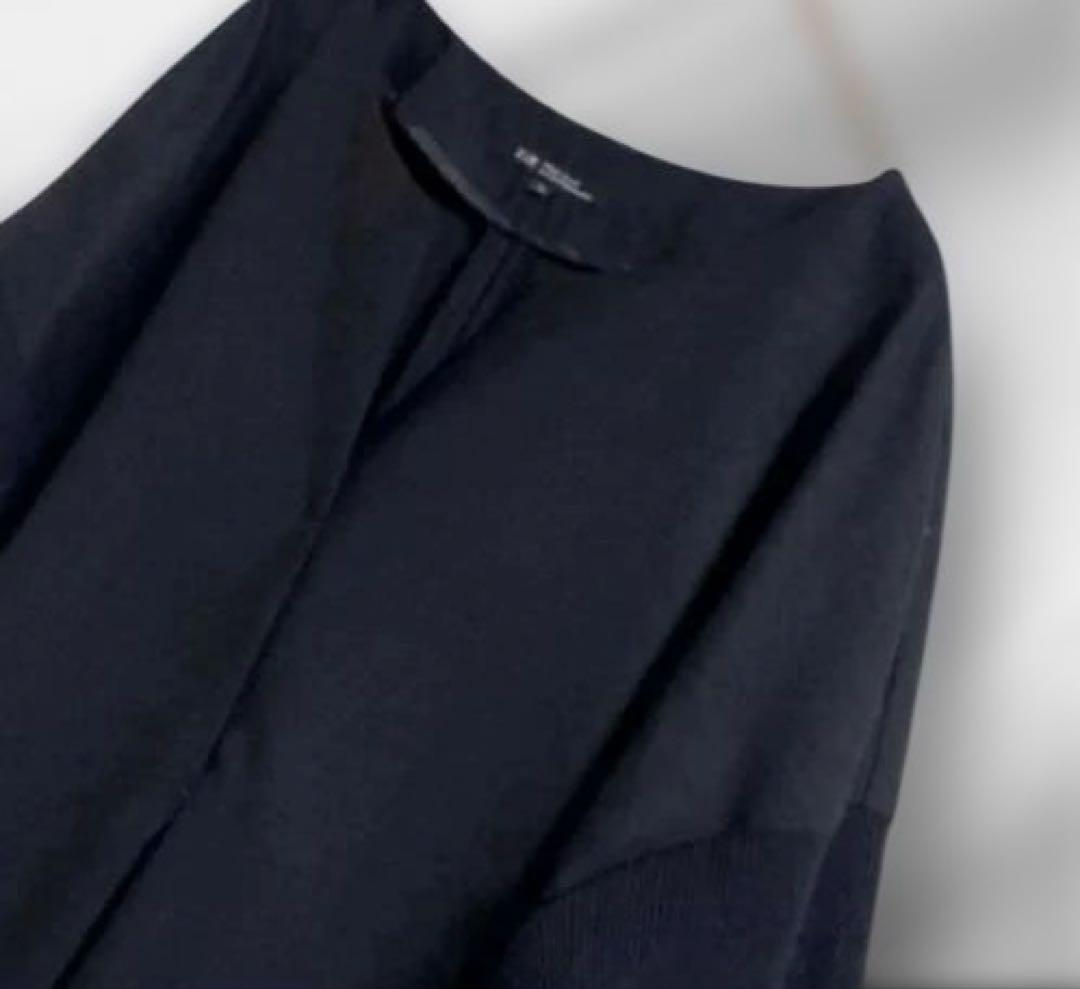 大きいサイズ！23区/袖リブ切り替え/ウールワンピース/44/近年