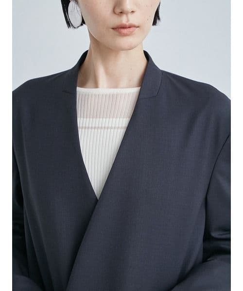 MIESROHEミースロエ人気完売リラクシーノーカラージャケットチャコールグレー