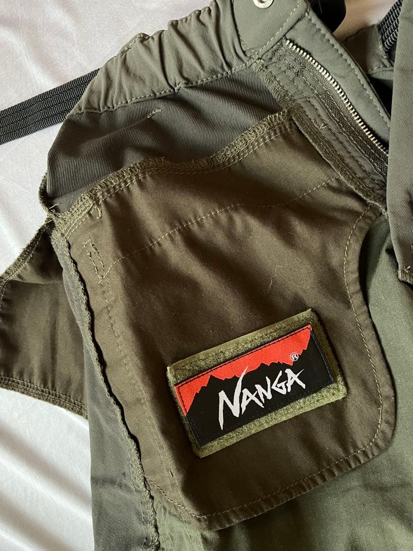 NANGA×H.A.K.Uカーゴパンツ オリーブドラブ