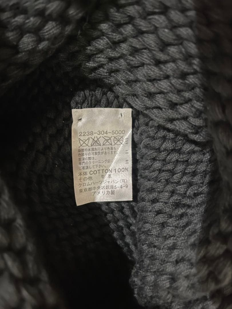 クロムハーツ　ブラックニットビーニー