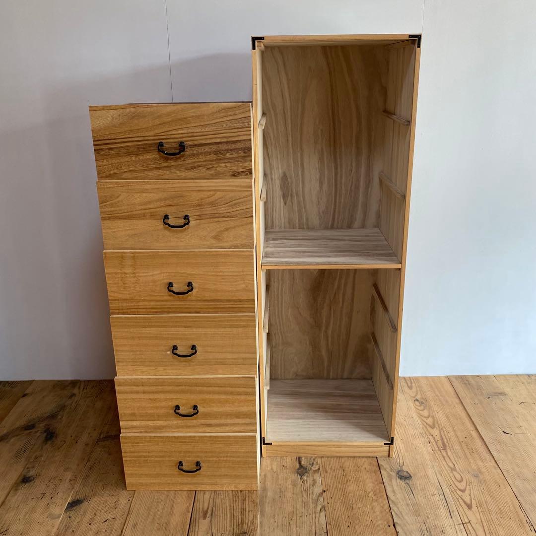 ヴィンテージ 桐箪笥 6段 ハイチェスト z824