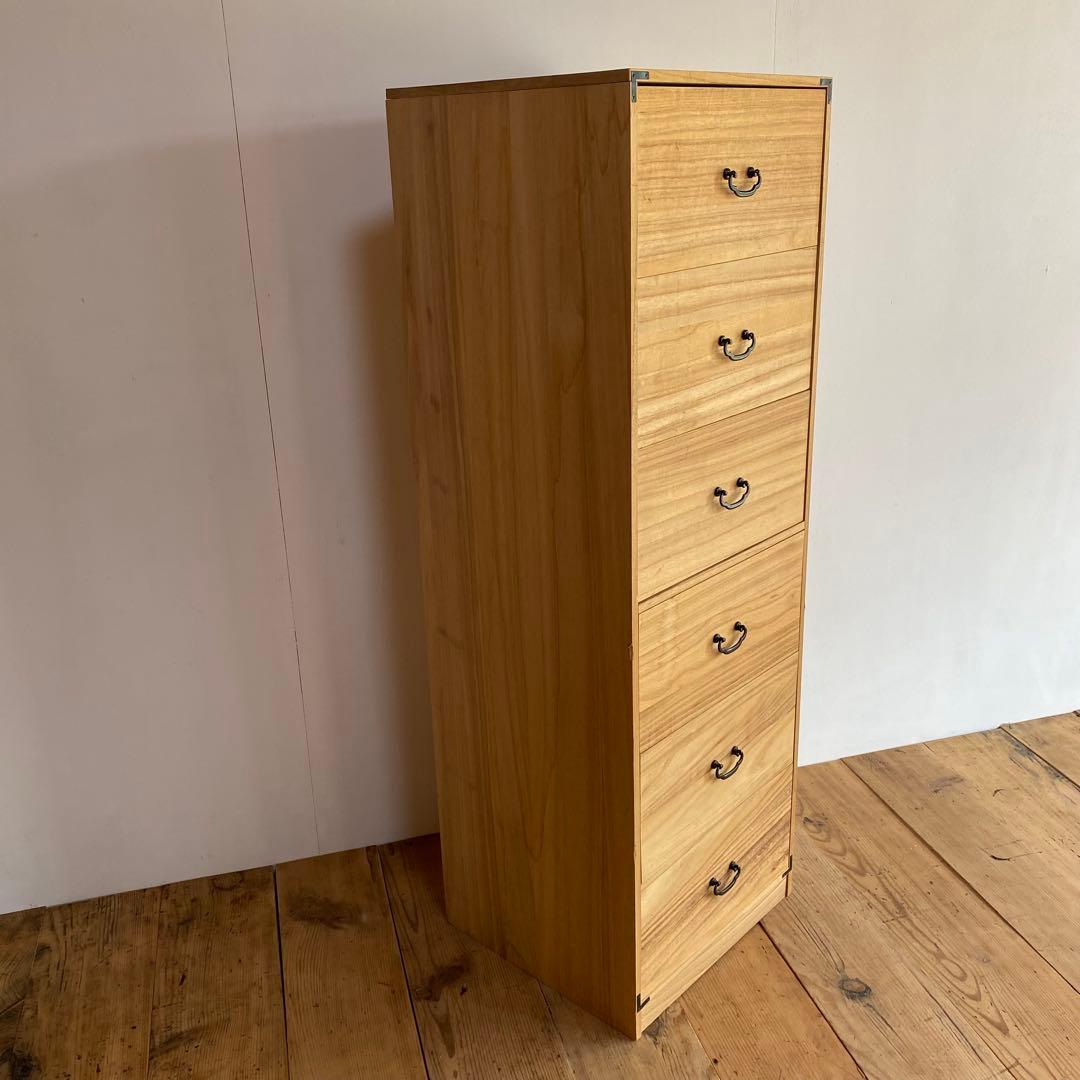 ヴィンテージ 桐箪笥 6段 ハイチェスト z824