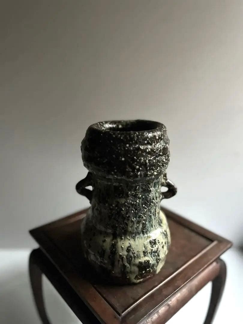 857 田中佐次郎 山瀬窯 朝鮮唐津花入 唐津焼 茶道 茶道具 美品 希少