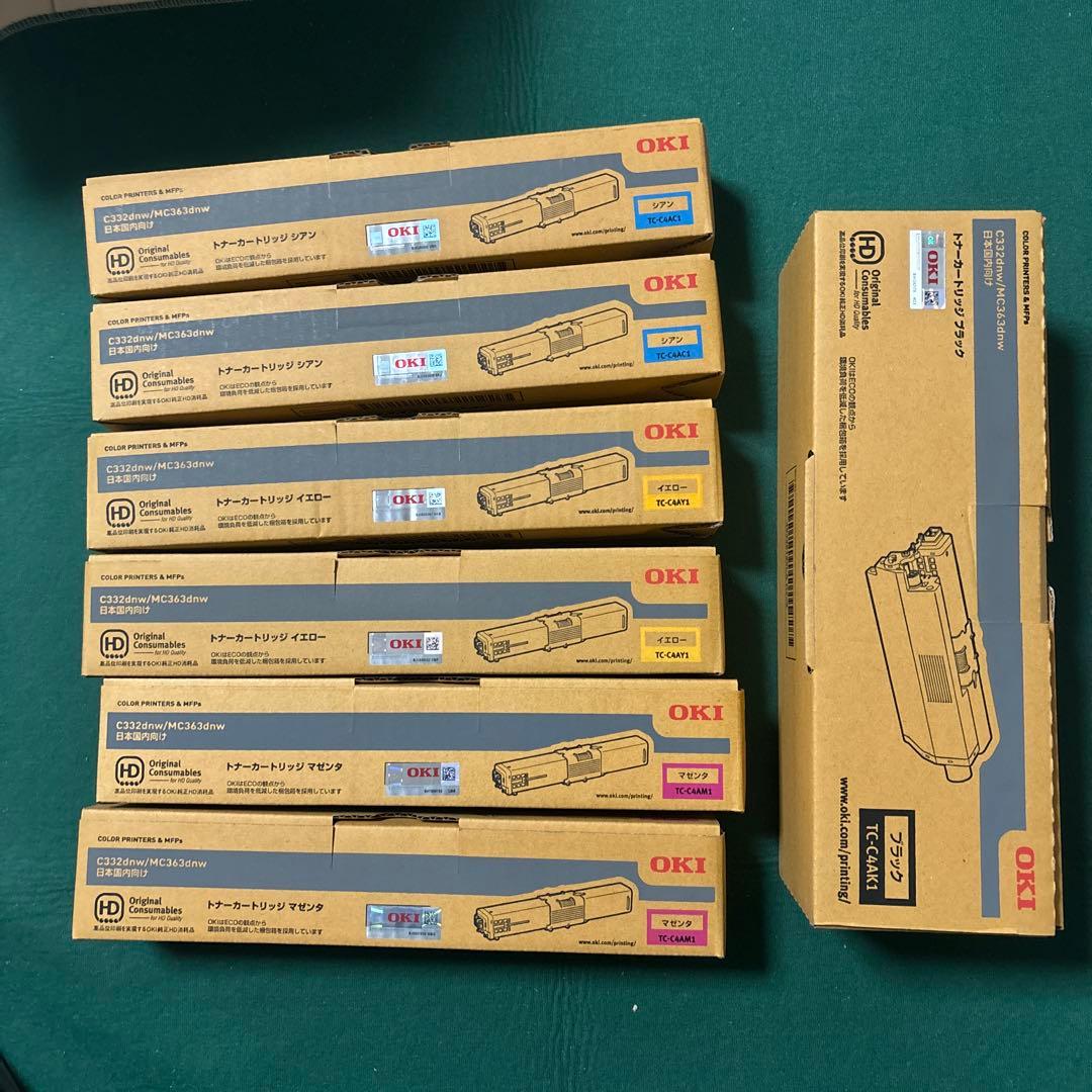 【OKI 純正】新品トナーカートリッジ 4色 計7本セット