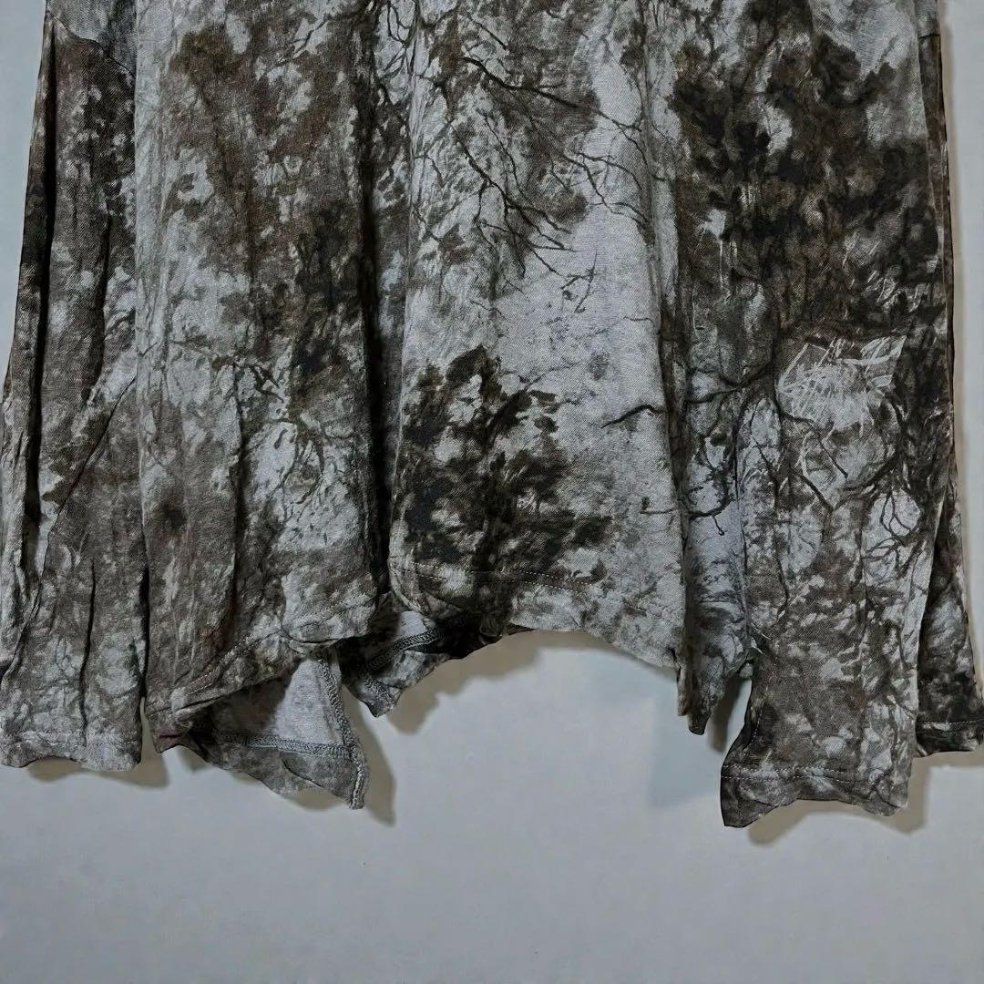 【美品】pas de calais パドカレ　スベリヒユプリント　リネン混