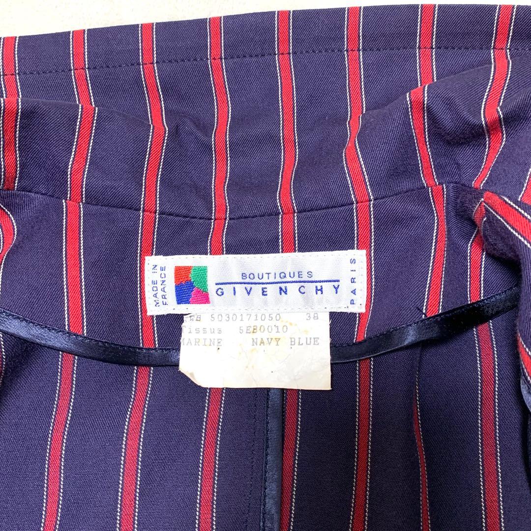 美品 GIVENCHY ヴィンテージ フランス製 金ボタン ブレザー ジャケット