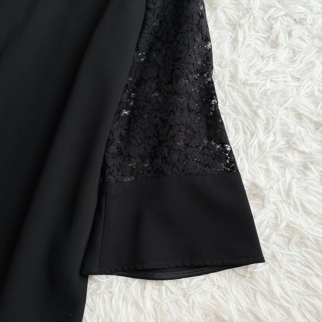 極美品✨アンタイトル ロングワンピース レース刺繍 ブラックドレス 大きいサイズ