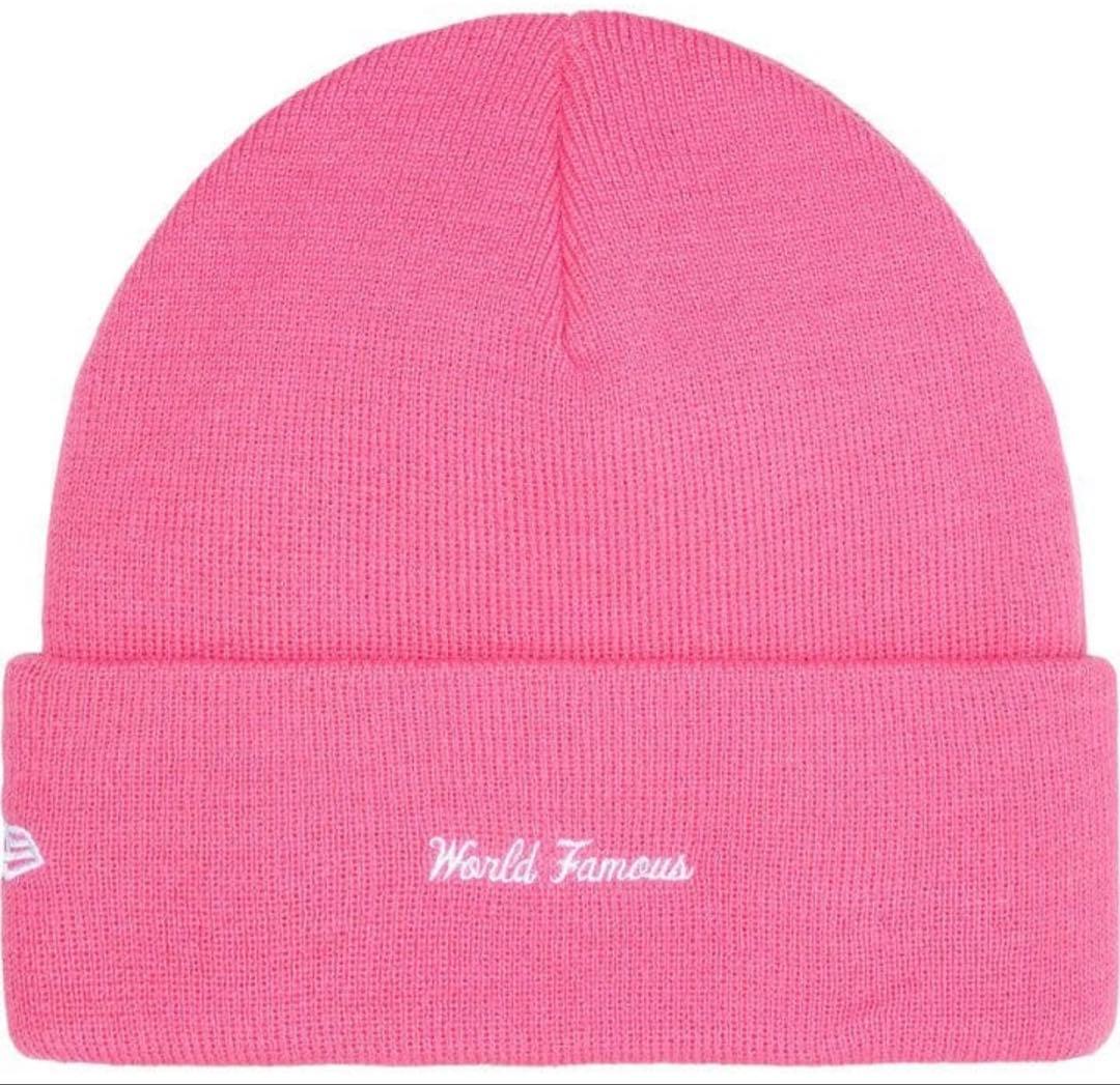 最安値　Supreme ピンク ニット帽　2025 ボックスロゴ　Beanie