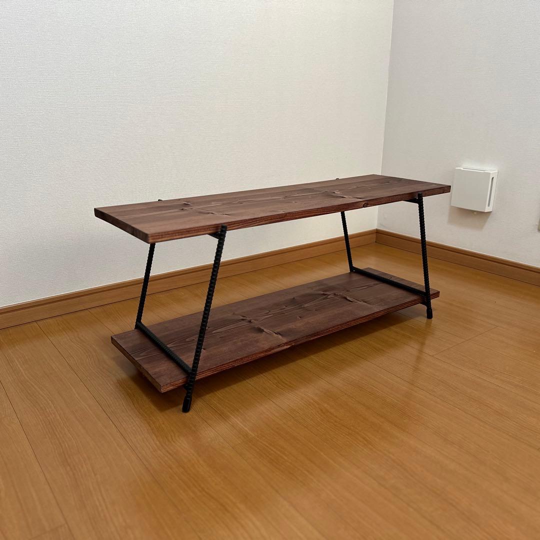 アイアンローテーブル　アイアンシェルフ　ローボード　什器　テキーラレッグ　板付