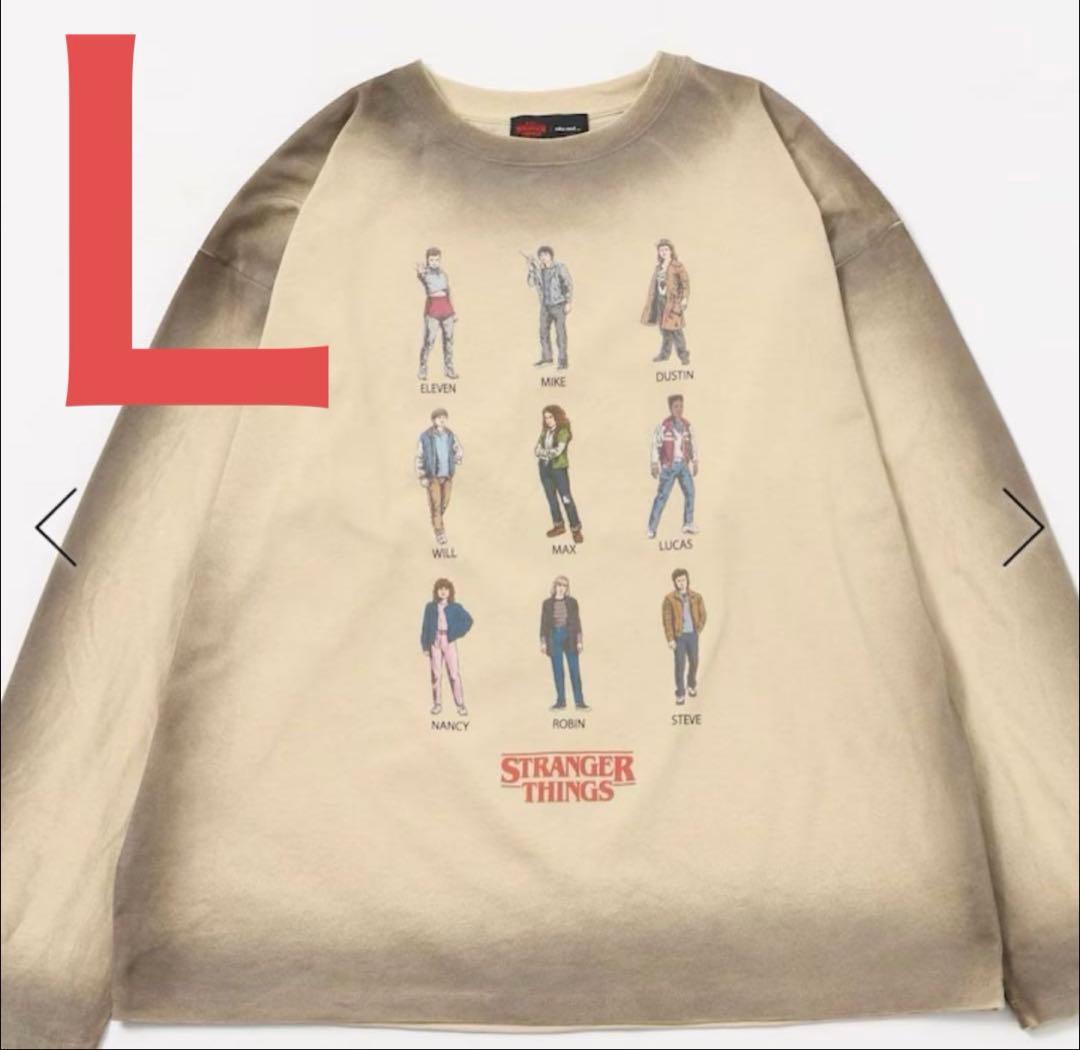 STRANGER THINGS コラボ スプレーアソートロングTシャツ Lサイズ