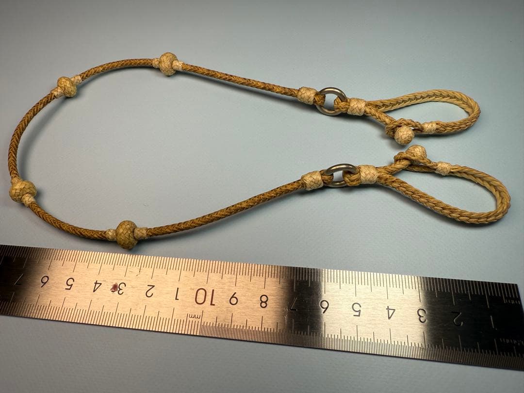 ローハイド製6Plait（編み込み）レザーウォレットチェーン （USA製）