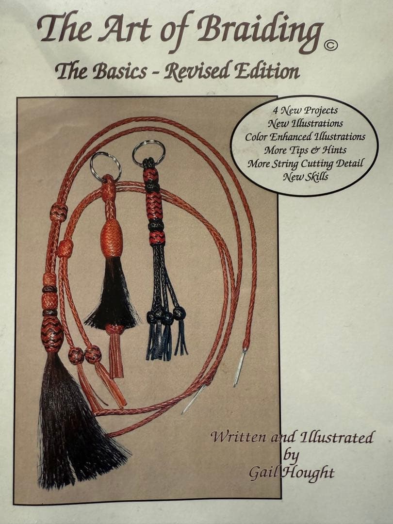 ローハイド製6Plait（編み込み）レザーウォレットチェーン （USA製）