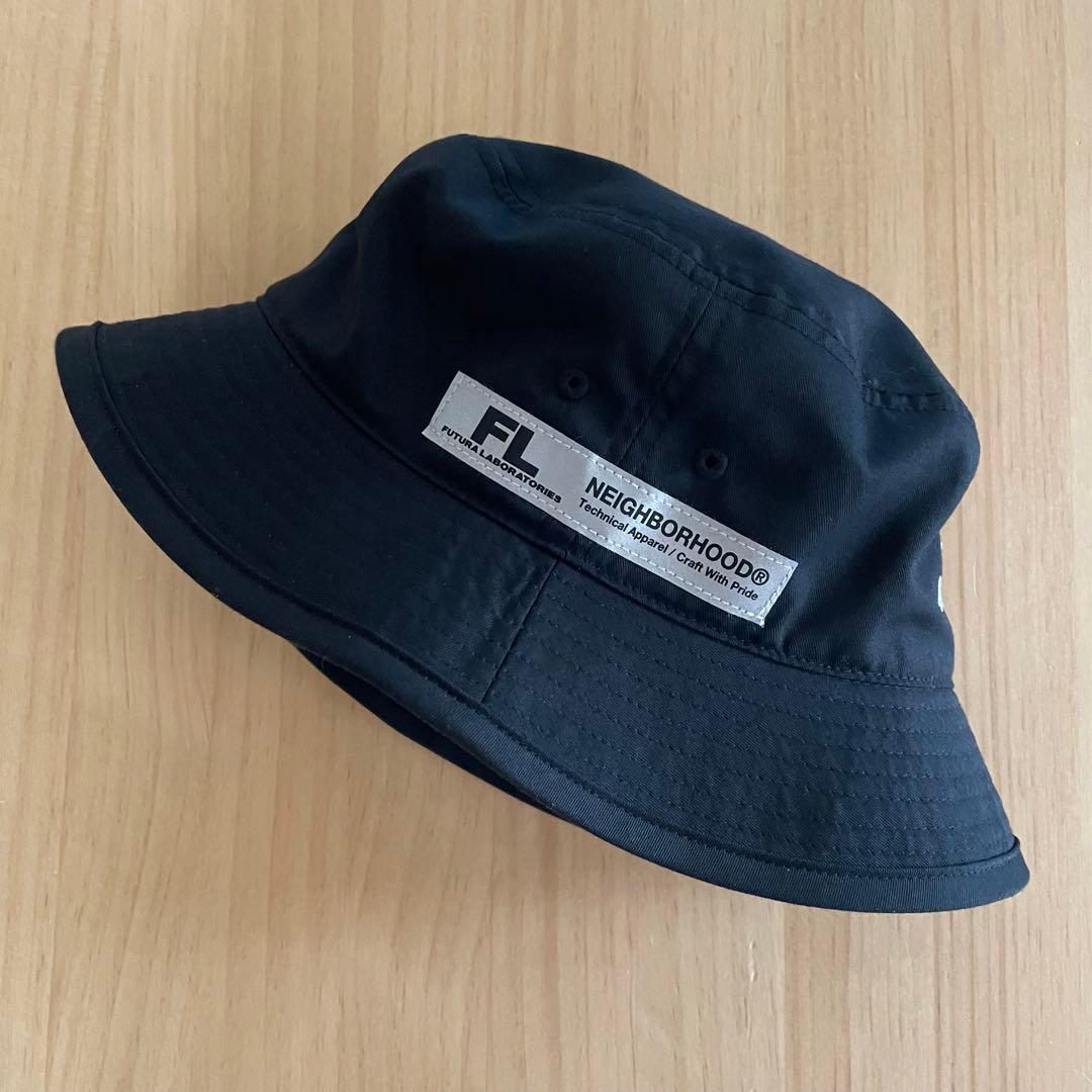 [美品]NEIGHBORHOOD FUTURA BACKET HAT 黒ブラック