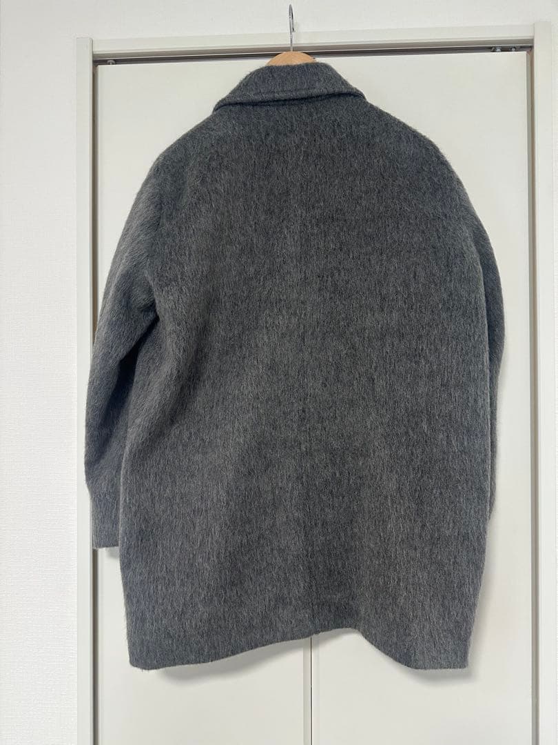aere シャギージャケットコート グレー　38