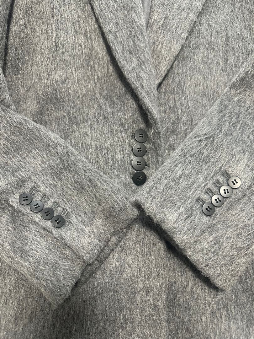 aere シャギージャケットコート グレー　38