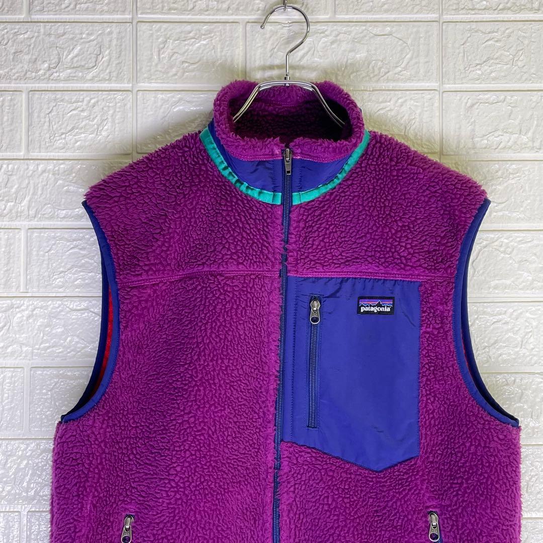 【24時間以内　匿名発送】パタゴニア　レトロX ボアベスト　パープル　Mサイズ