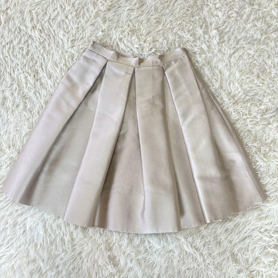 PRADA シルク混　ミニ　フレアスカート　38