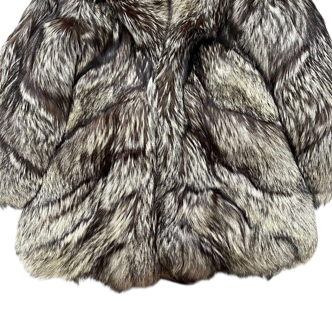 肉厚◎ 着丈80cm シルバーフォックス サガフォックス 裏地総柄 Lサイズ