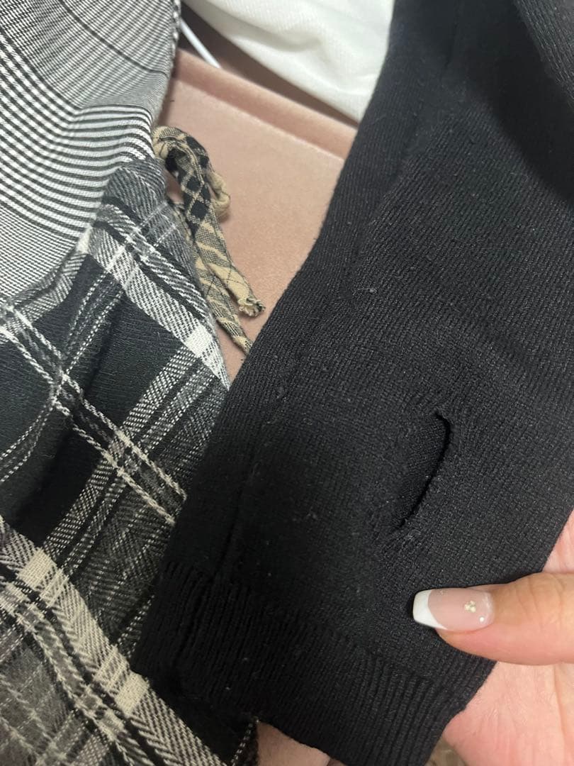 andmary khy check set ワンピース