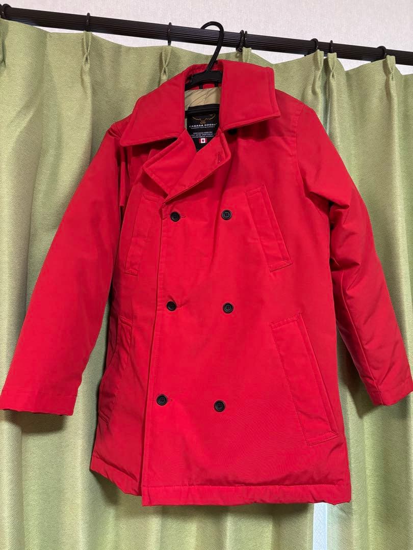 美品  赤 XS/TP ダウン ピーコート　カナダグース