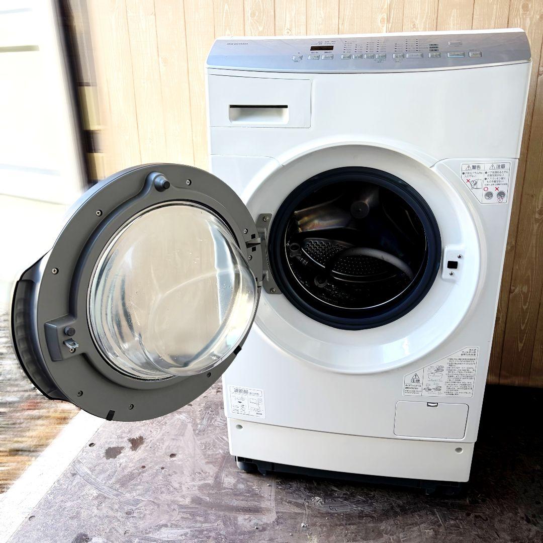 配送設置無料！純正IRISシルバードラム式洗濯乾燥機スリムでシンプル！完動超美品