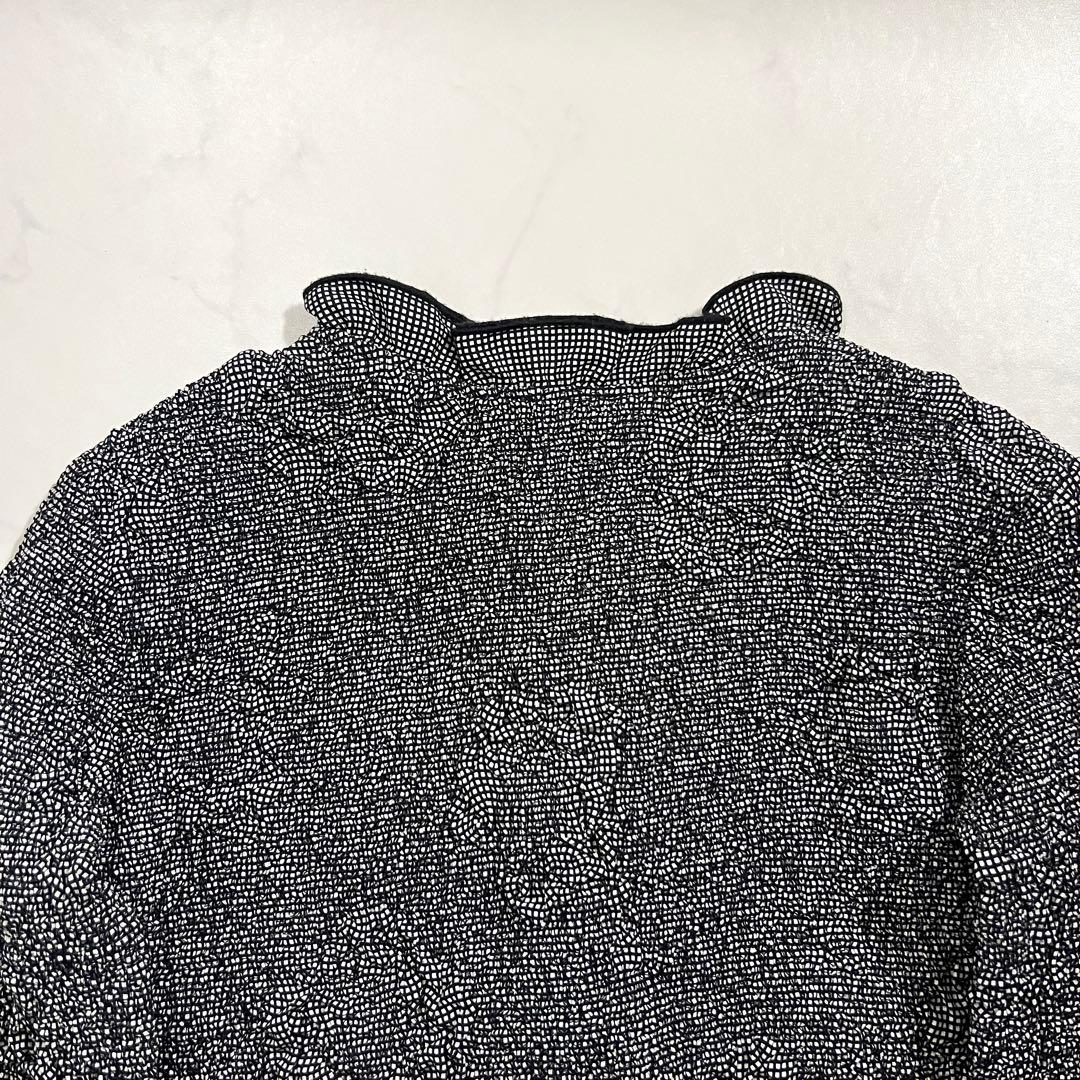 CHANEL ジャケット ボレロ 黒 ポップコーン カメリア カーディガン 40