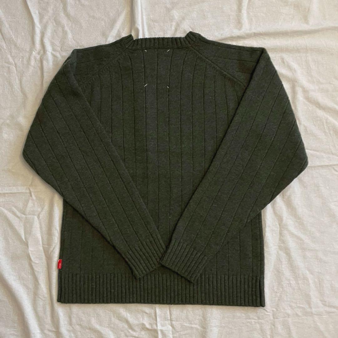 【2】WTAPS ニット セーター カーキ グリーン デッキ クルー
