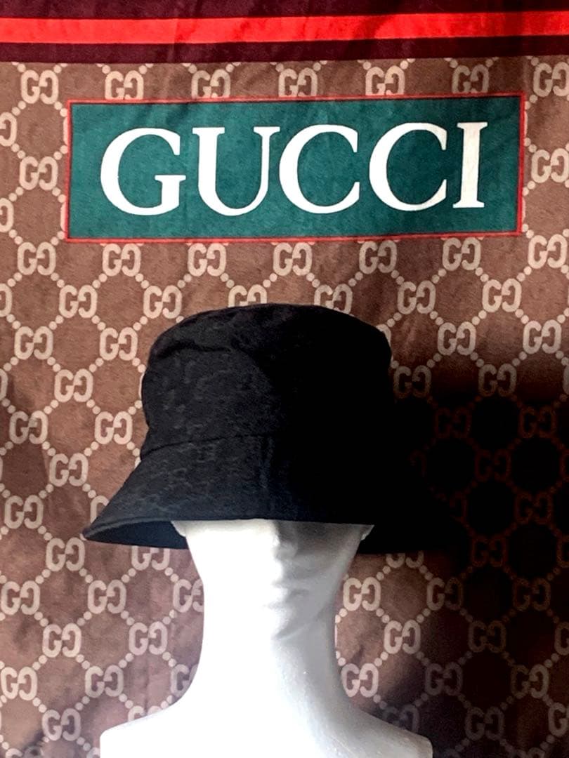 ✨GUCCIバケットハットBLACK sizeM✨ ✨サマー特価✨最終格安特価✨