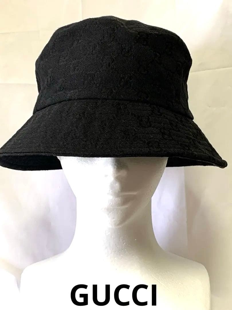 ✨GUCCIバケットハットBLACK sizeM✨ ✨サマー特価✨最終格安特価✨