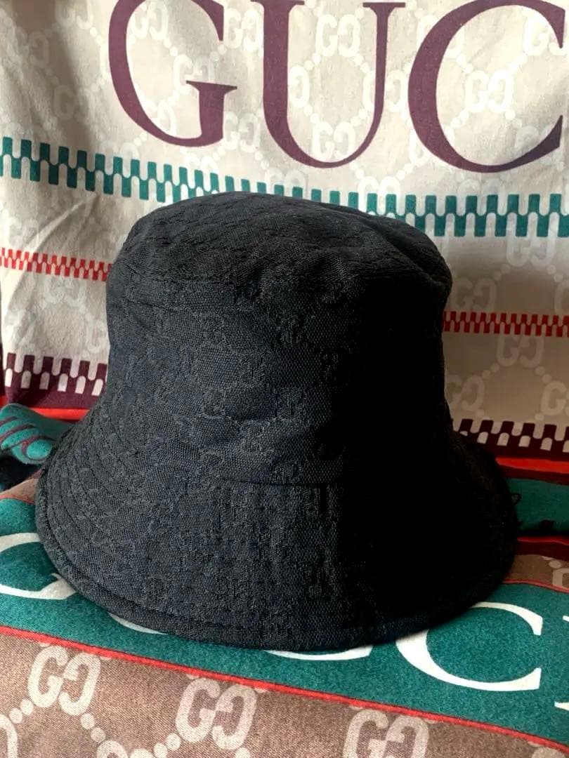 ✨GUCCIバケットハットBLACK sizeM✨ ✨サマー特価✨最終格安特価✨
