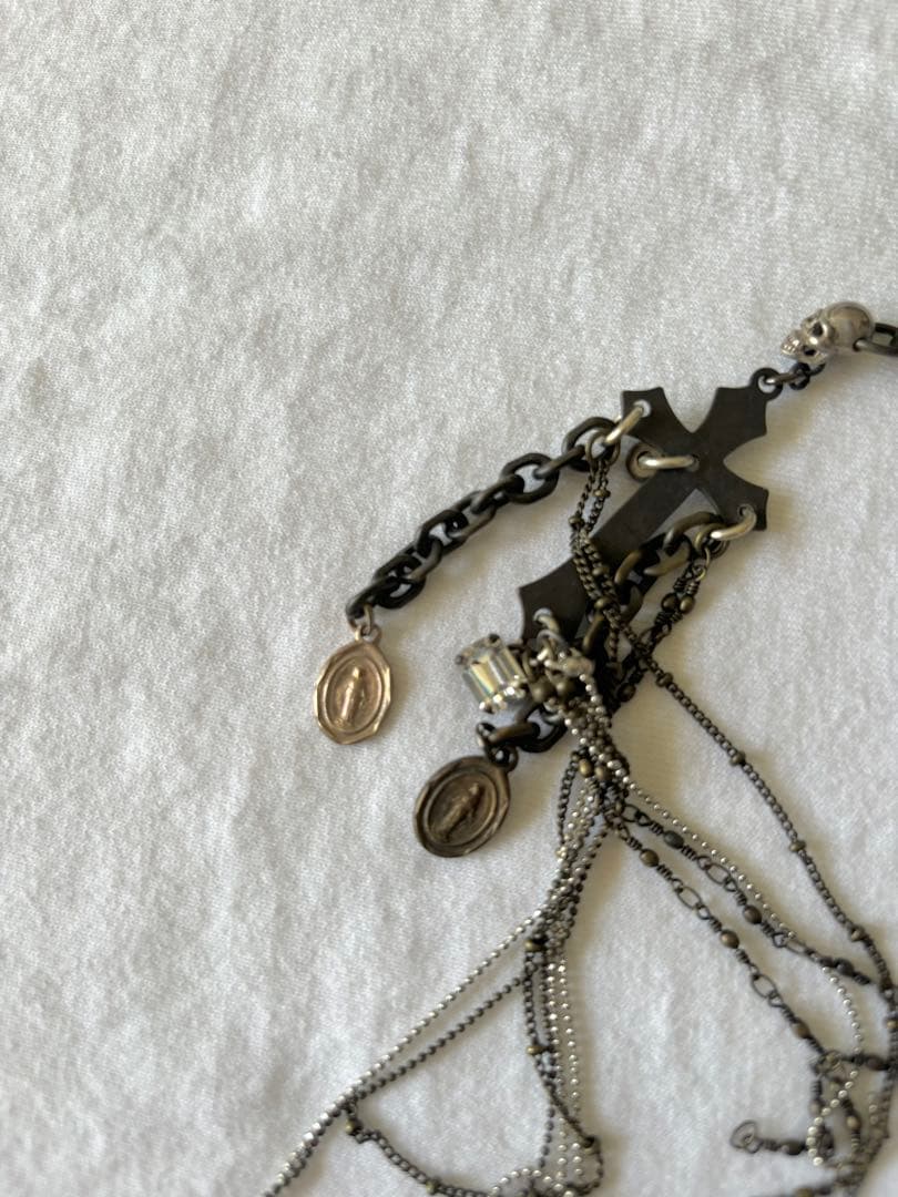 ガンダ gunda スカル ドクロ 十字架 ピアス 片耳