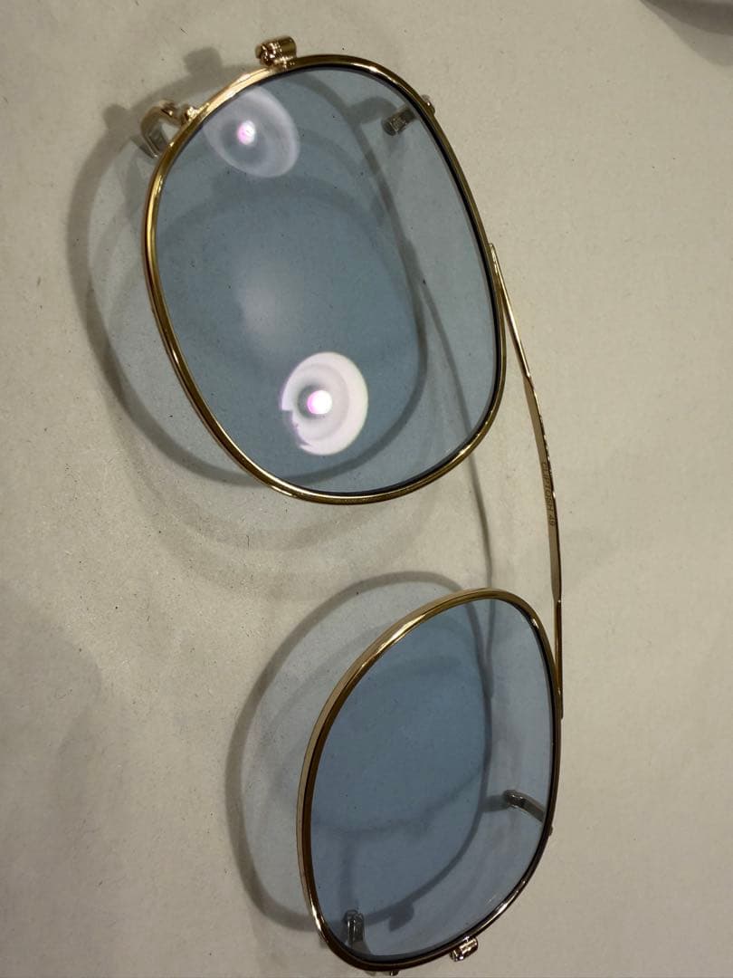 【極美品】MOSCOT CLIPTOSH 49 ゴールド（ブルーレンズ）