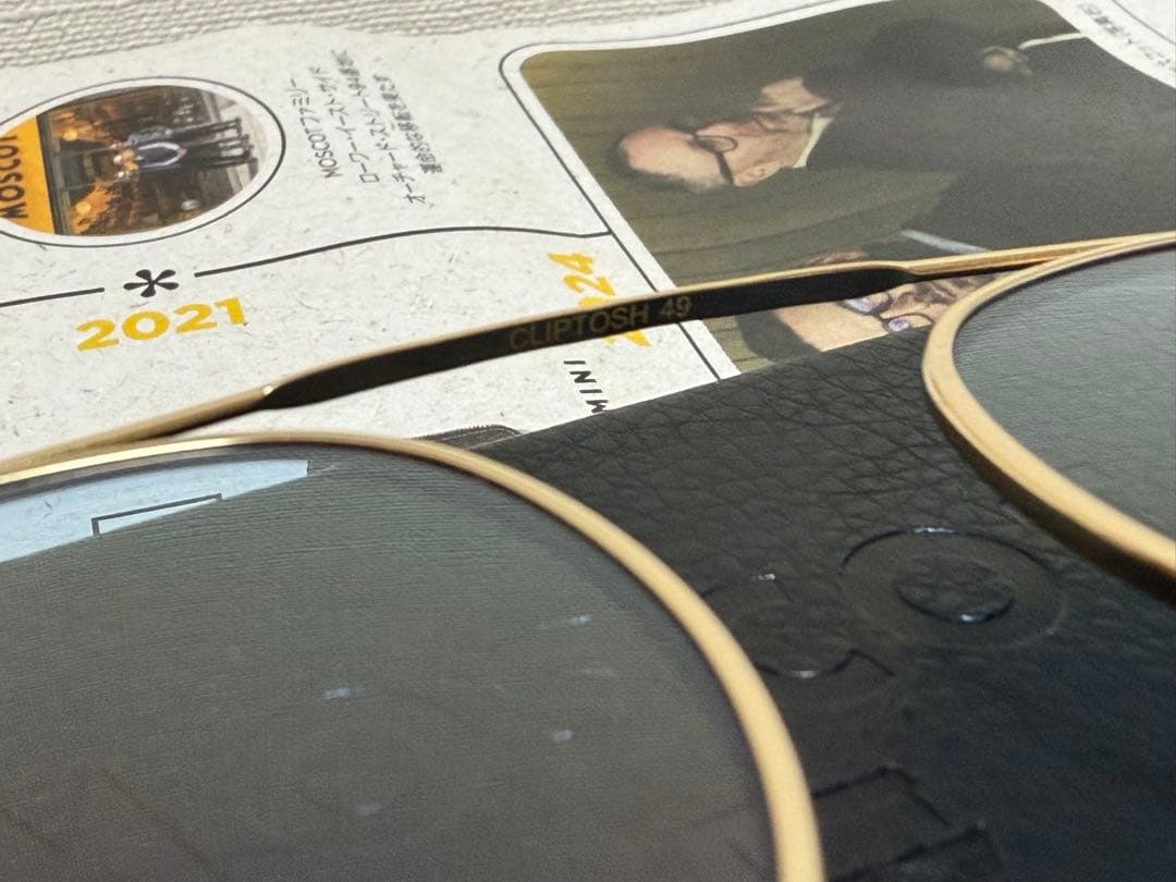 【極美品】MOSCOT CLIPTOSH 49 ゴールド（ブルーレンズ）