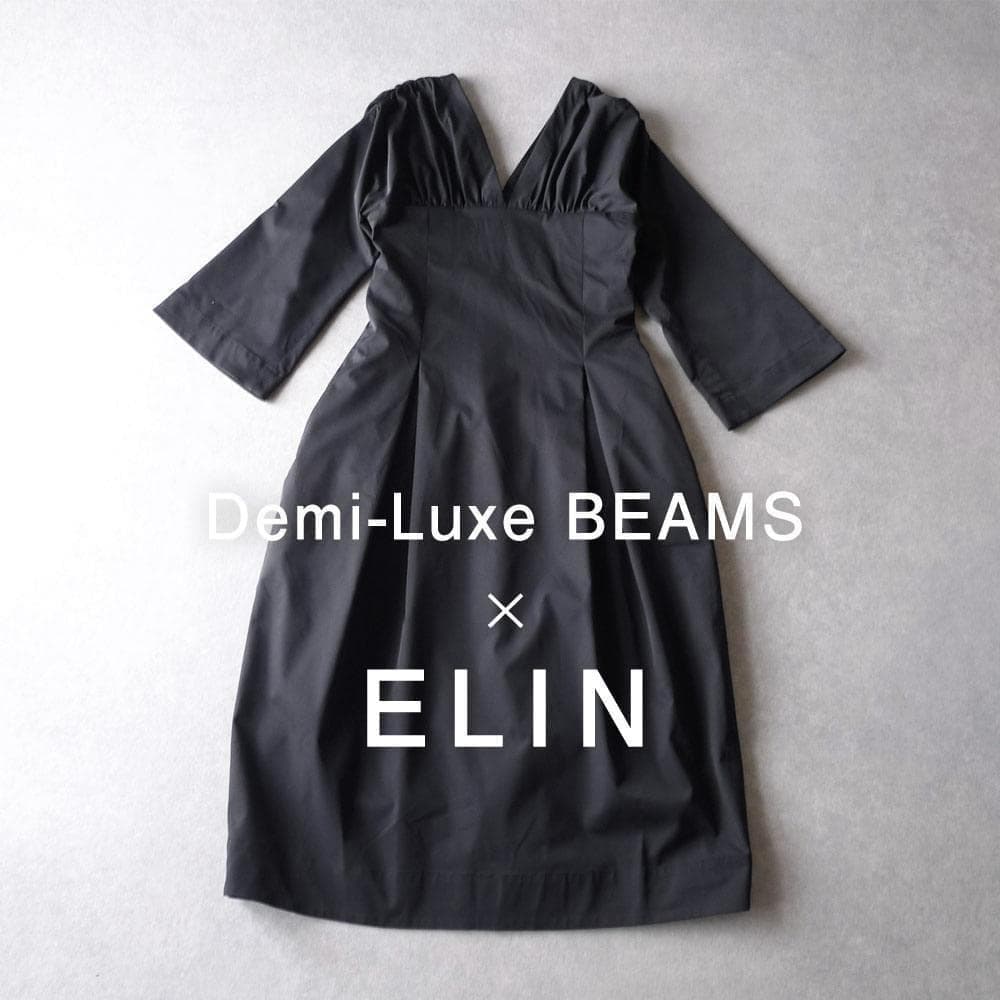 美品 ELIN 5万 ブラックのワンピース エリン デミルクスビームス Z89