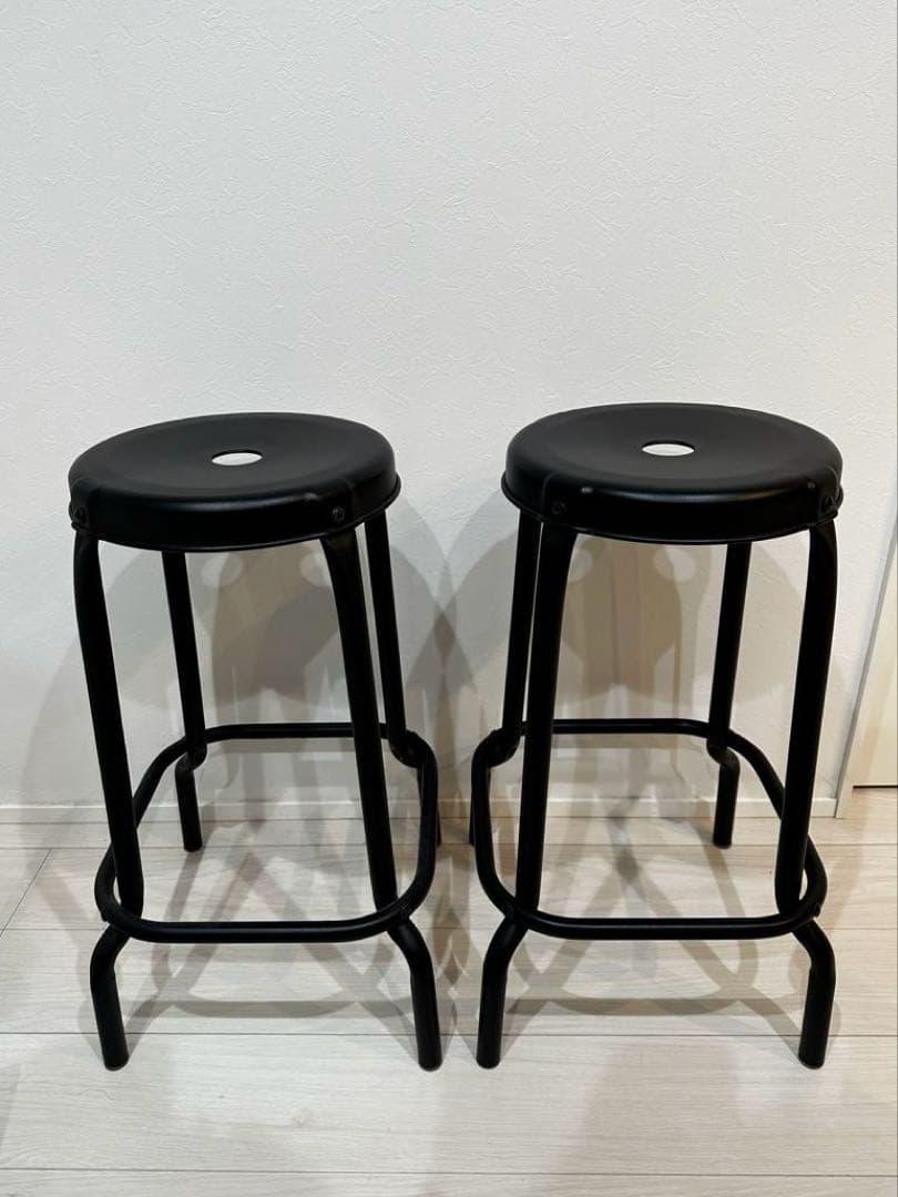 IKEA イケア ロースコグ カウンターチェア　ブラック　廃盤　2セット