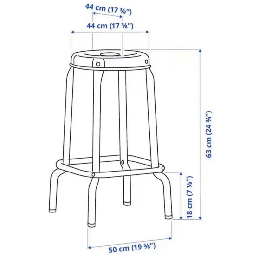 IKEA イケア ロースコグ カウンターチェア　ブラック　廃盤　2セット