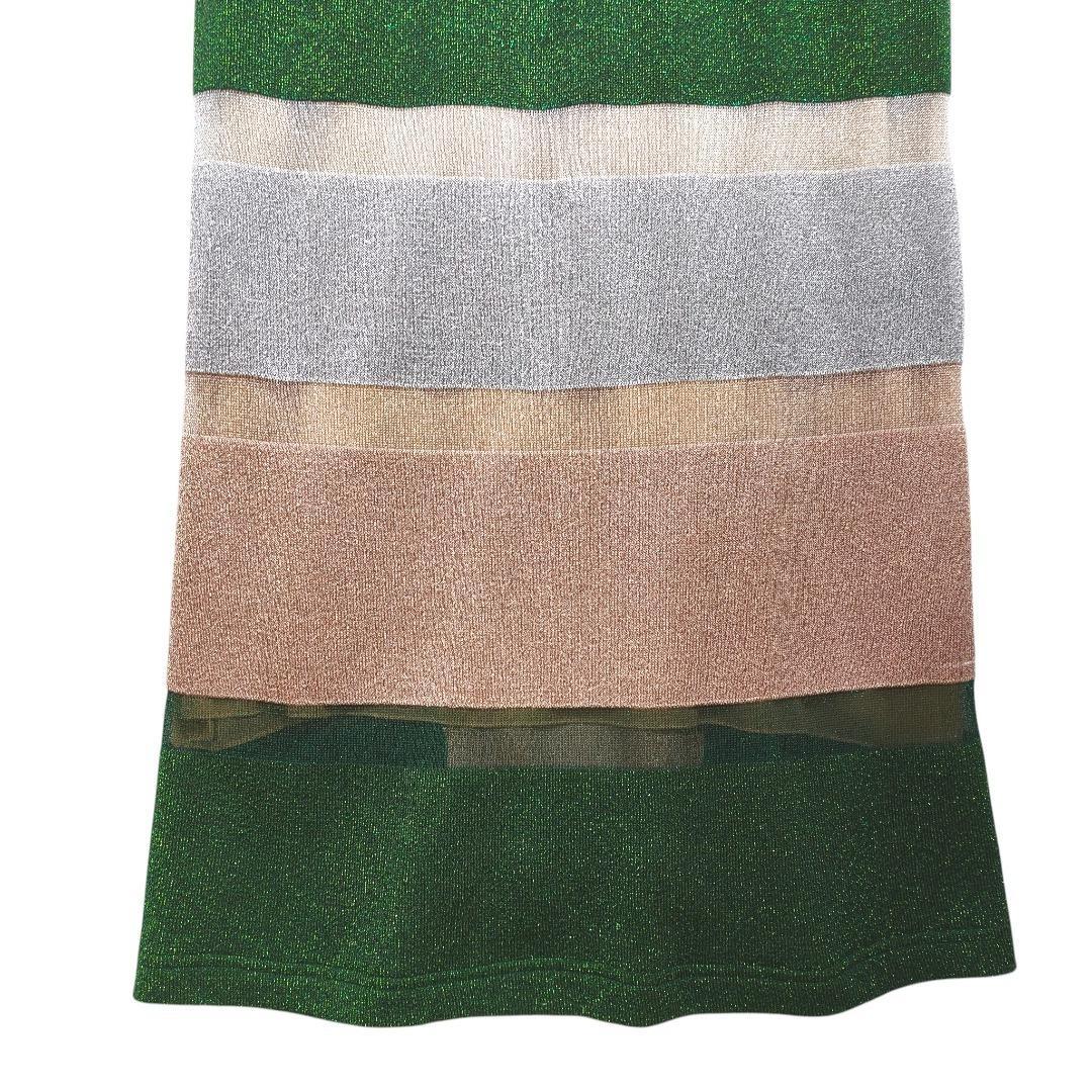 美品 ミッソーニ サマーニット マキシ丈 ワンピース ドレス ラメ ノースリーブ