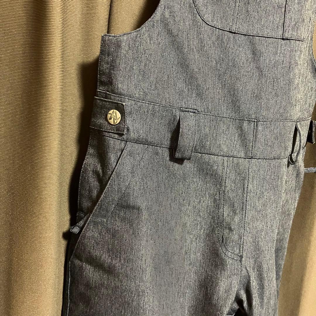 【1回着用】AA HARD WEARスノーボードウェア　デニムオーバーオールM