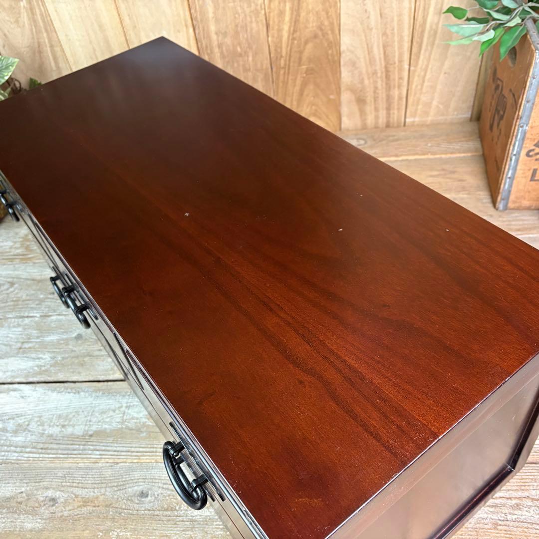 訳あり品！【88】民芸家具和引き出しタンスチェスト横長木製桐材無垢収納家具