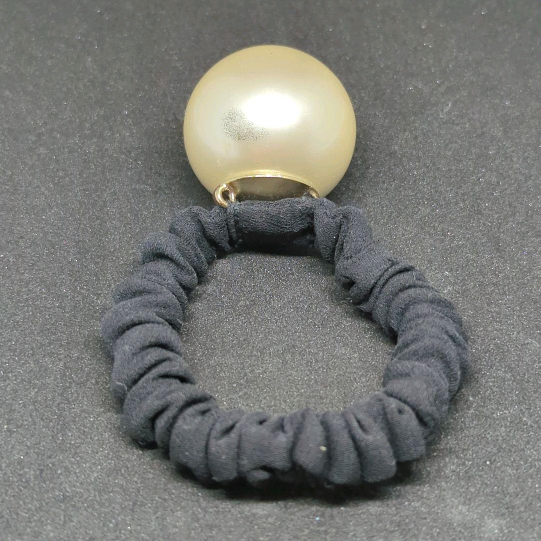 シャネル ヘアアクセサリー ヘアゴム シュシュ ココ F15V フェイクパール